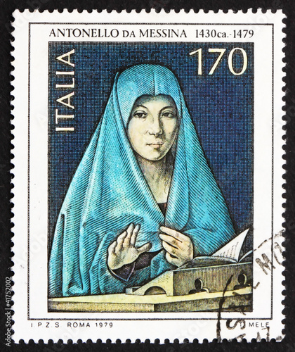 Postage stamp Italy 1979 shows Virgin Mary, by Antonello da Mess