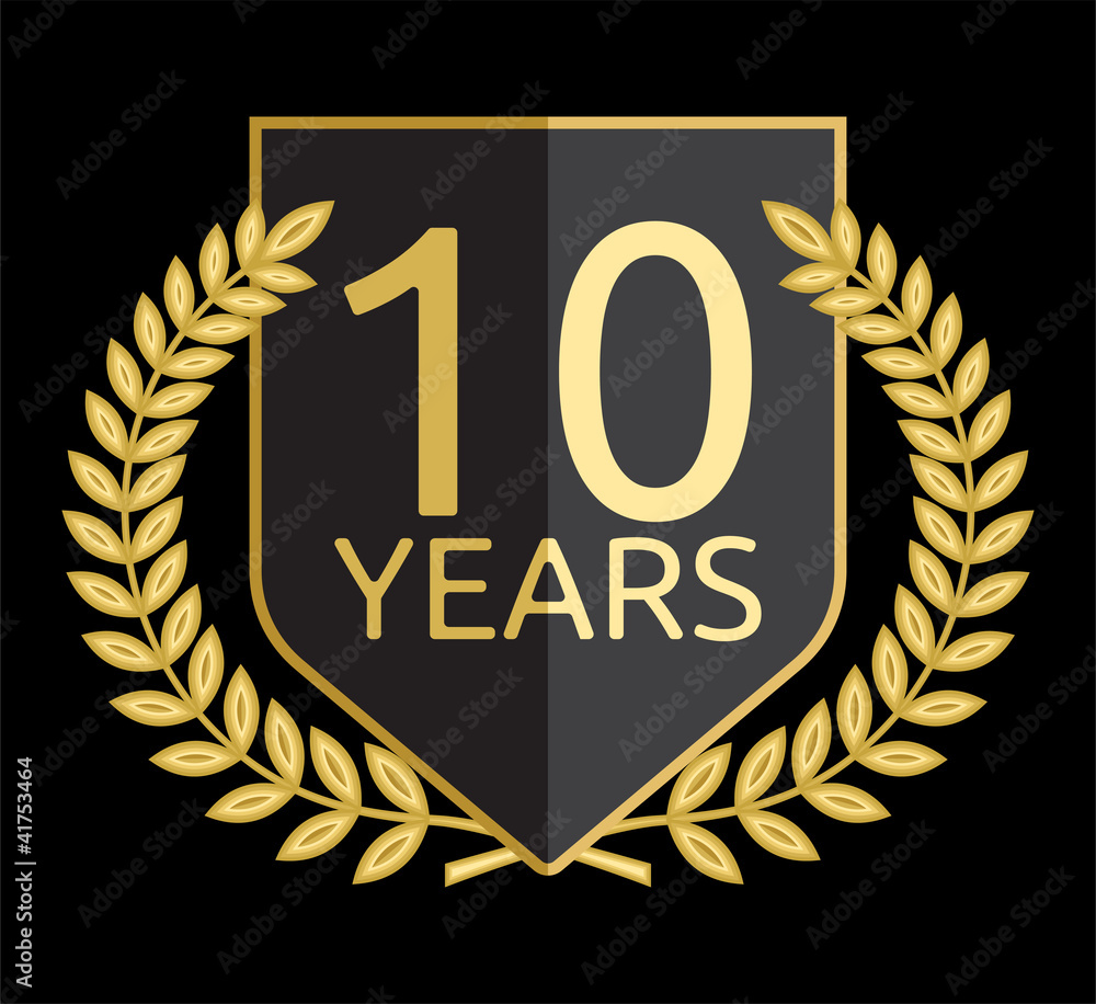 Fototapeta premium laurel wreath 10 years