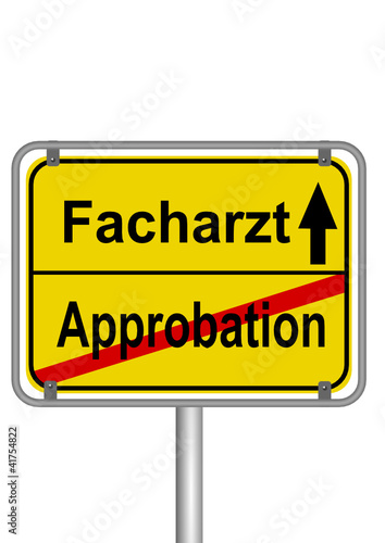 Schild Facharztausbildung