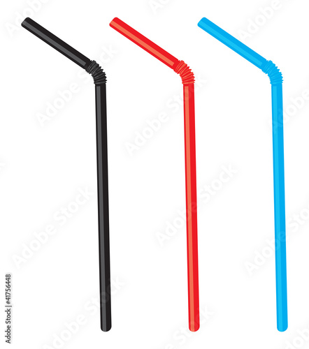 Colorful drinking straws