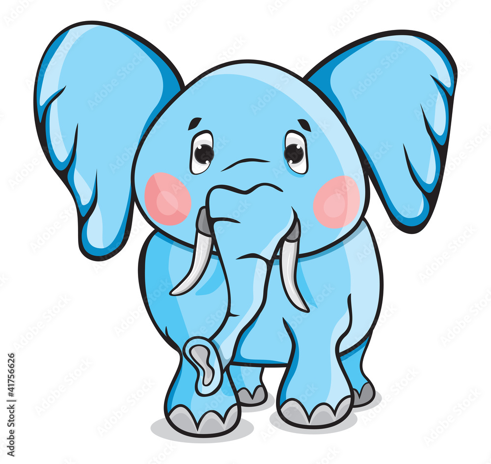 Fototapeta premium Cute cartoon elephant