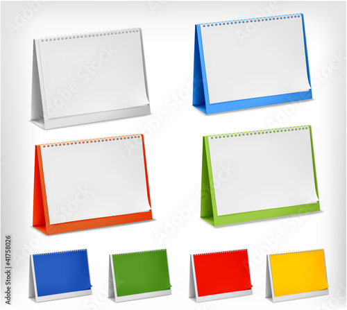 Blank desktop calendars. Vector illustration