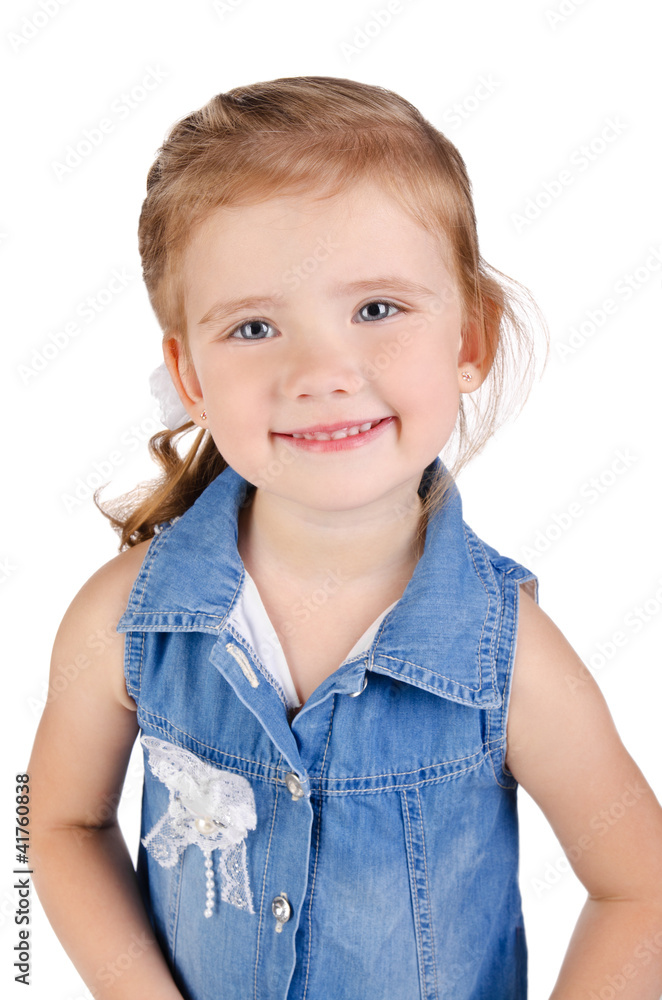 Portrait of cute smiling little girl in dress Portrait of cute smiling little girl in dress