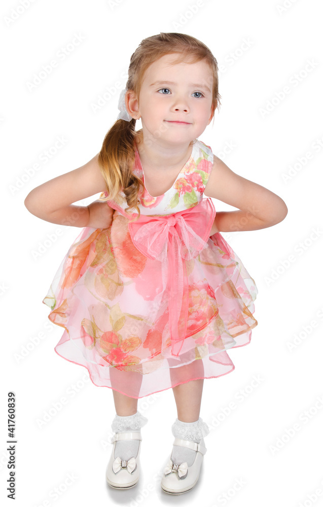 Portrait of cute smiling little girl in princess dress Portrait of cute smiling little girl in princess dress