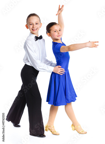 Young ballroom dancers