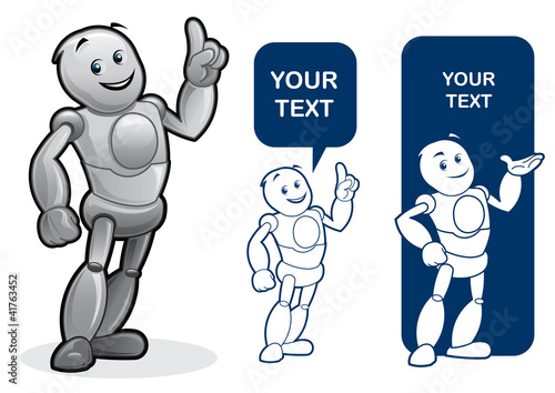 Android / Robot Character Presenting / Showing