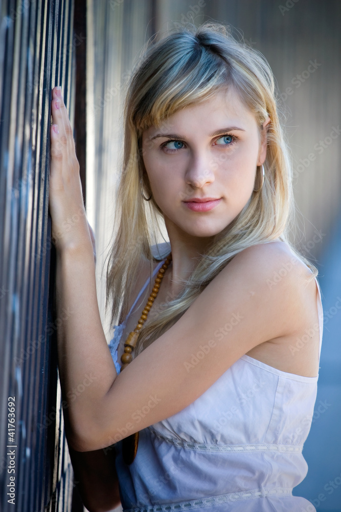 Portrait of a blonde girl. Portrait of a blonde girl.