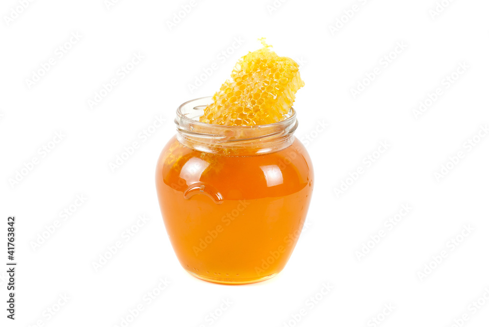 jar of organic honey jar of organic honey