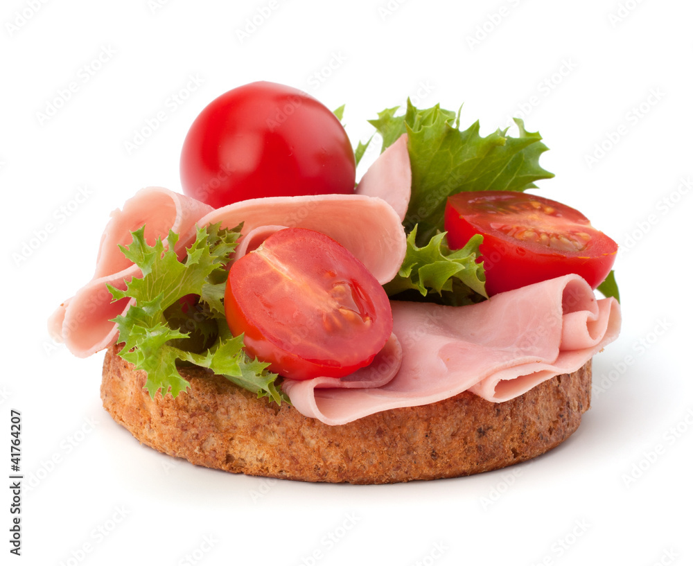 healthy sandwich with vegetable and smoked ham healthy sandwich with vegetable and smoked ham