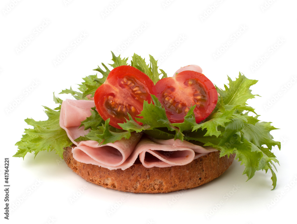 healthy sandwich with vegetable and smoked ham healthy sandwich with vegetable and smoked ham