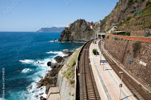 railway station of Manarola in Cinque Terre