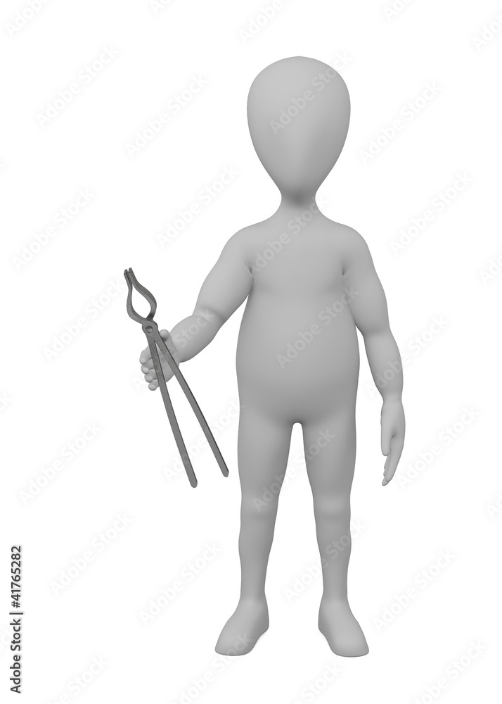 3d render of cartoon character with tool 3d render of cartoon character with tool