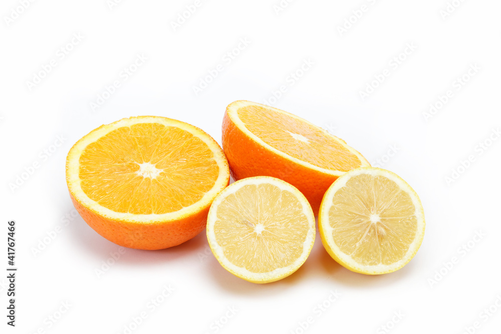 citrus fruits isolated on a white background. citrus fruits isolated on a white background.