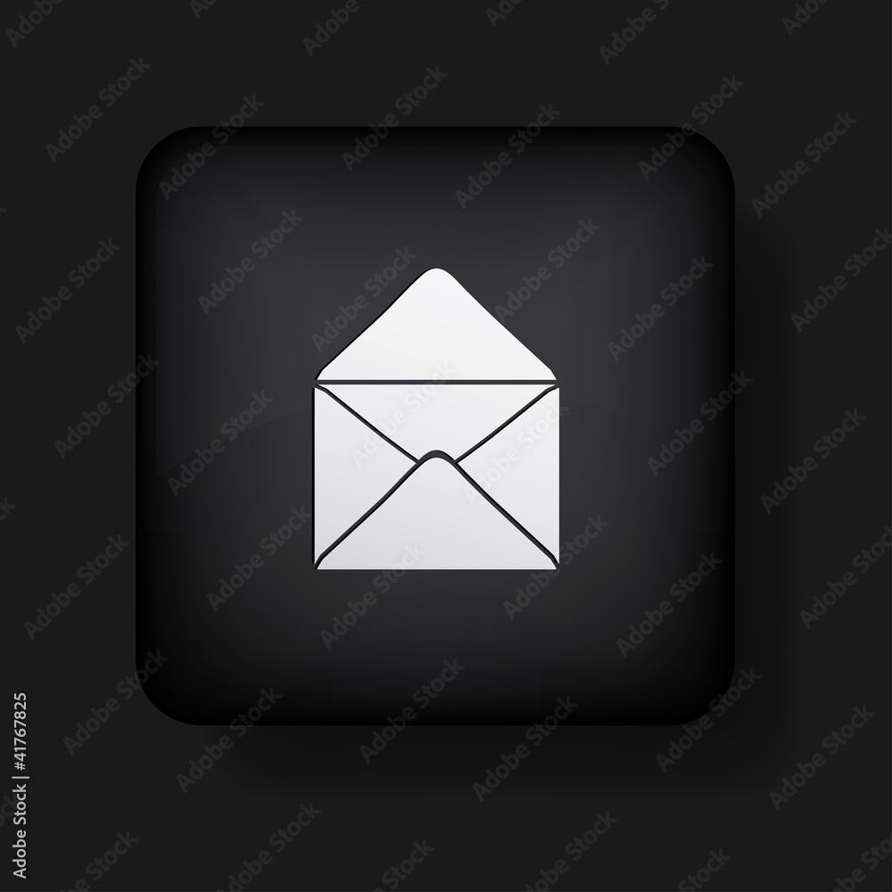 Vector mail icon on black. Eps10 Vector mail icon on black. Eps10