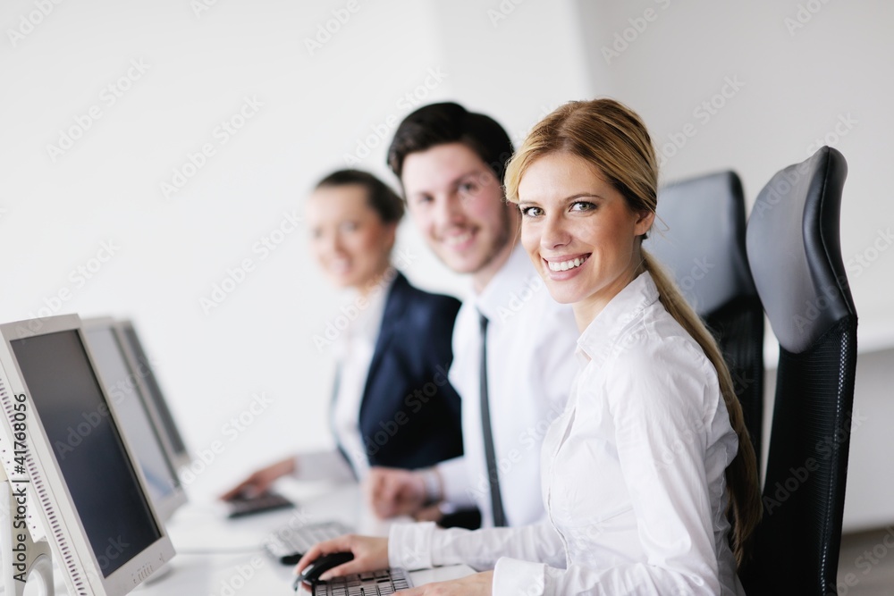 business people group working in customer and help desk office business people group working in customer and help desk office