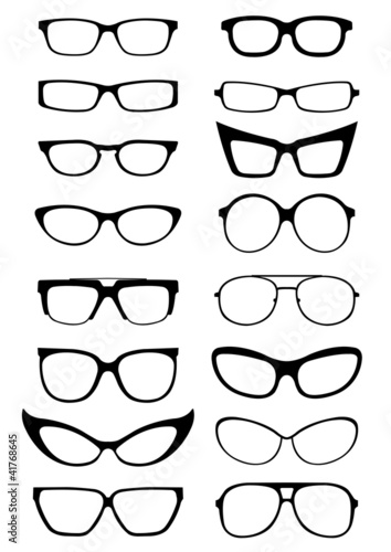 Glasses and Sunglasses silhouettes