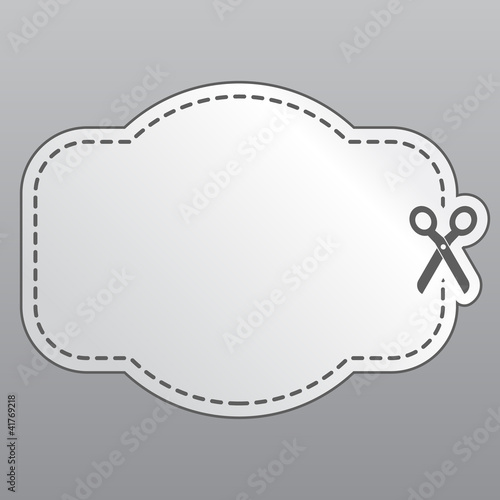 Blank white advertising coupon