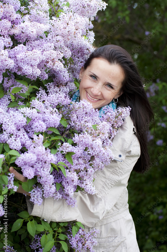 Woman and Lilac Woman and Lilac