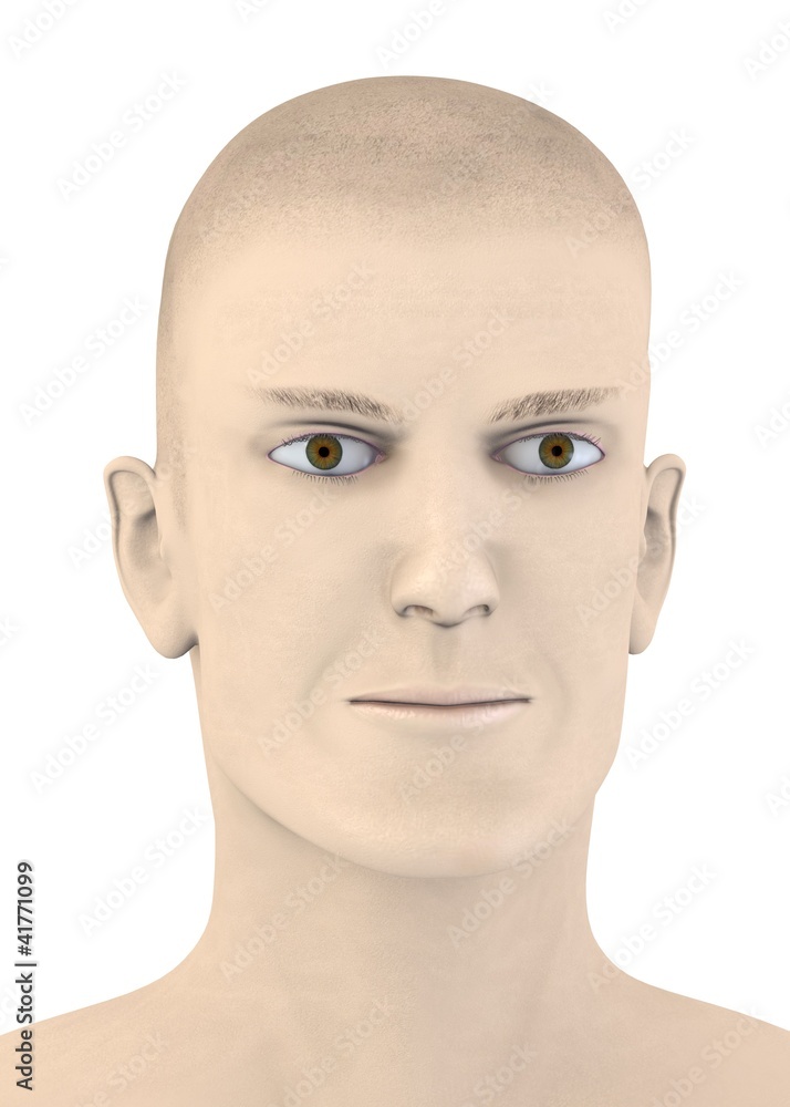 3d render of artifical male face 3d render of artifical male face