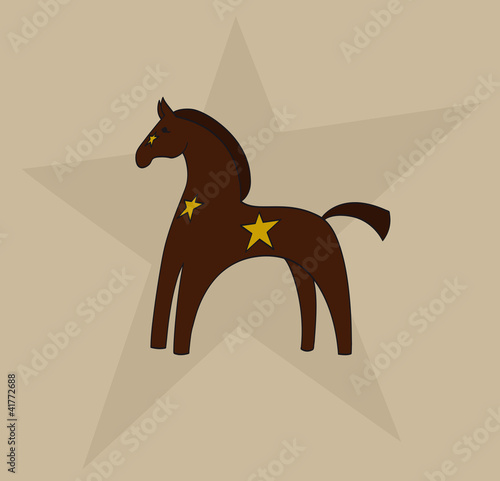 cheval antique étoile fond