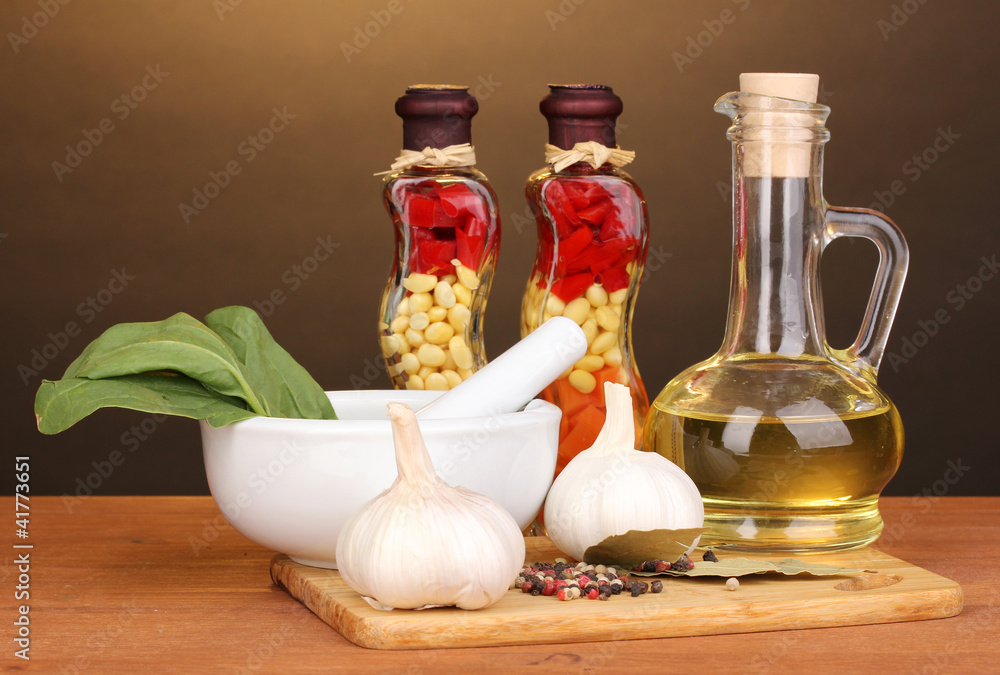 Set of ingredients and spice for cooking Set of ingredients and spice for cooking