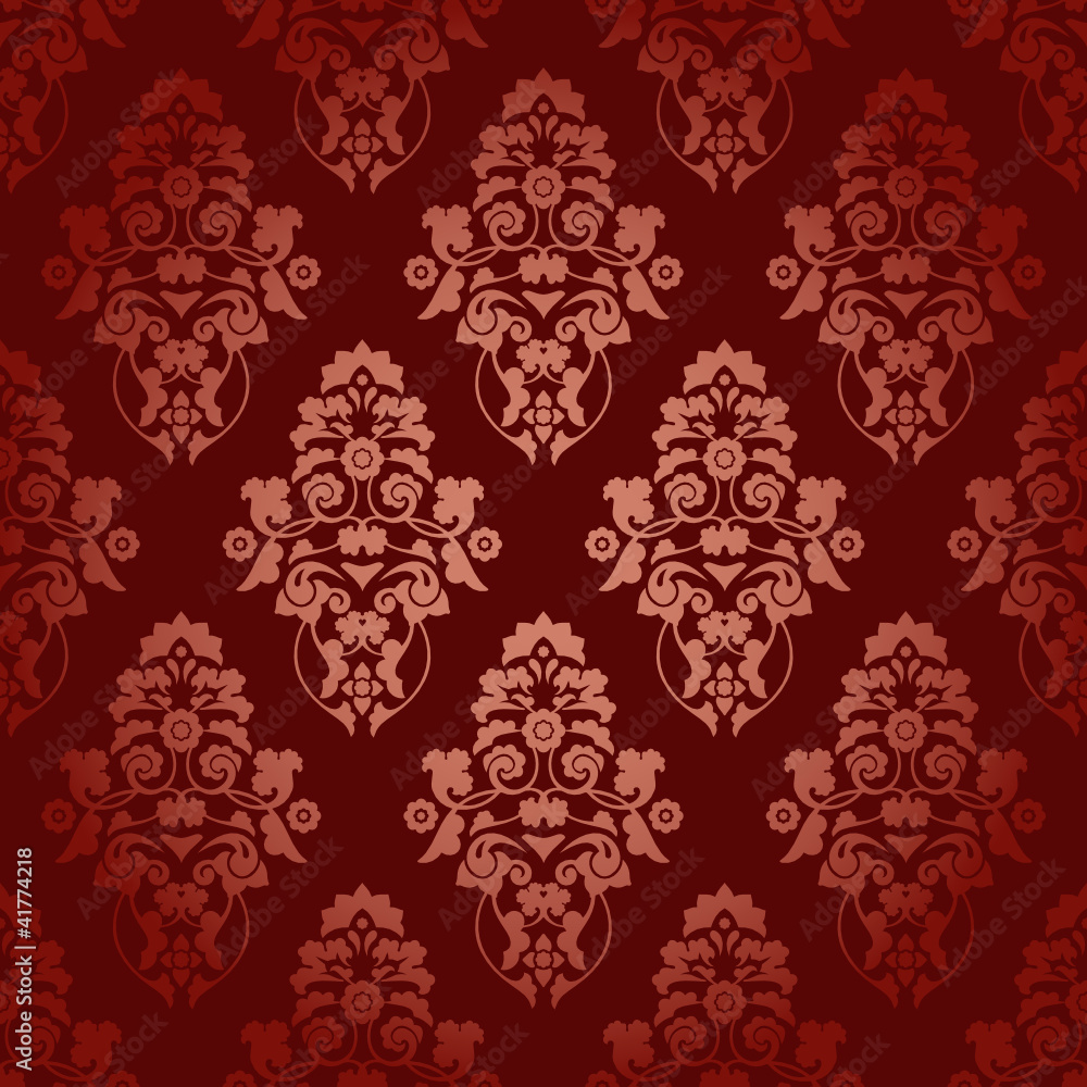 Seamless Pattern Flowers Dark Red Seamless Pattern Flowers Dark Red