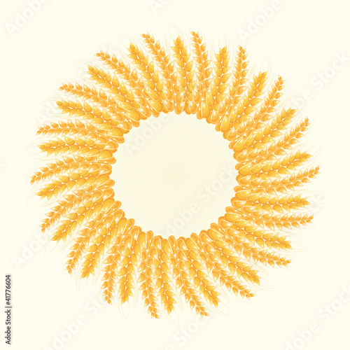 Wheat Round Frame