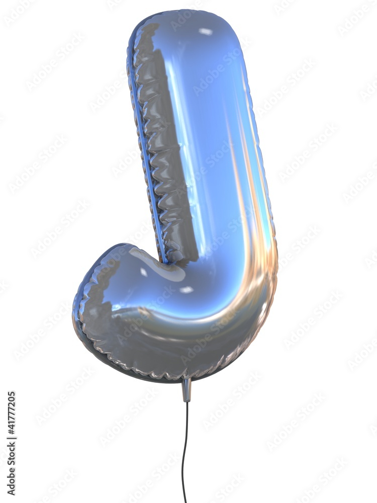letter J balloon 3d illustration letter J balloon 3d illustration