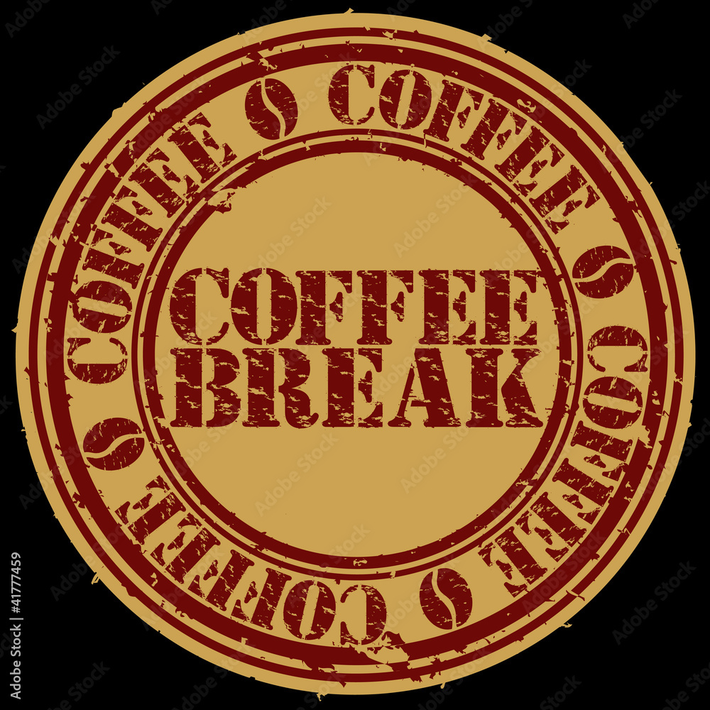 coffee break stamp, vector illustration coffee break stamp, vector illustration