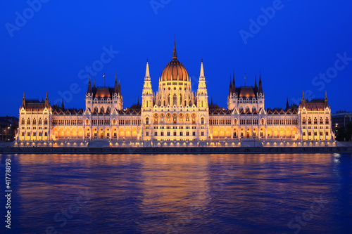 Parliament of Budapest, Hungary at night