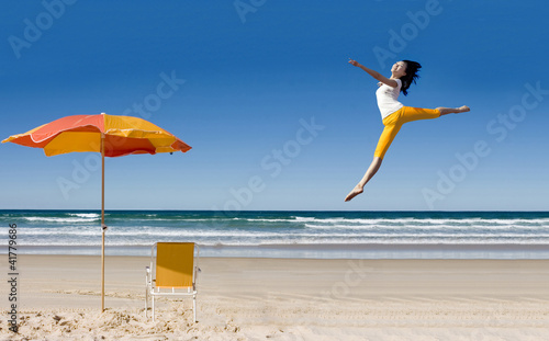 Happy woman expressing her freedom