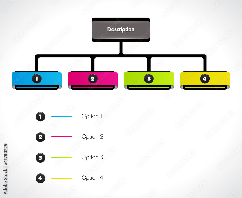 Colorful presentation flowchart Colorful presentation flowchart