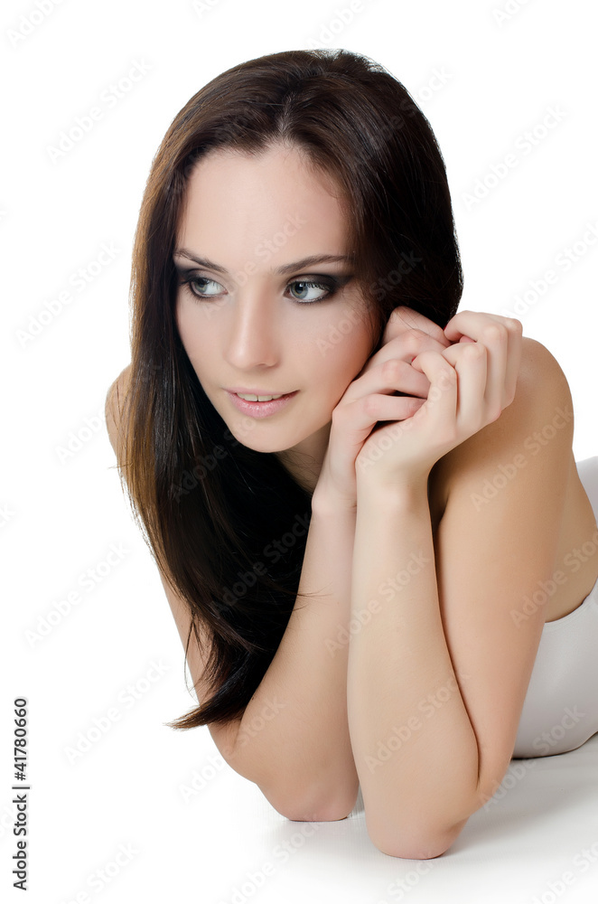 The young beautiful girl with a Evening make-up The young beautiful girl with a Evening make-up