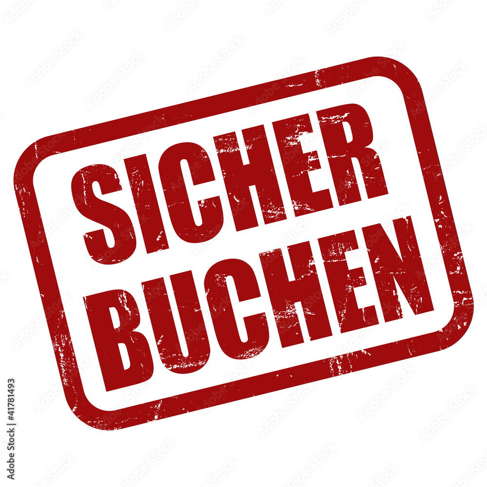 Grunge Stempel rot SICHER BUCHEN Grunge Stempel rot SICHER BUCHEN
