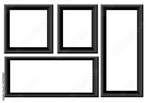 Black photo frames
