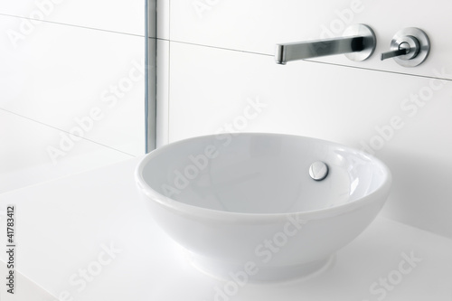 Luxury trendy washbasin and faucet
