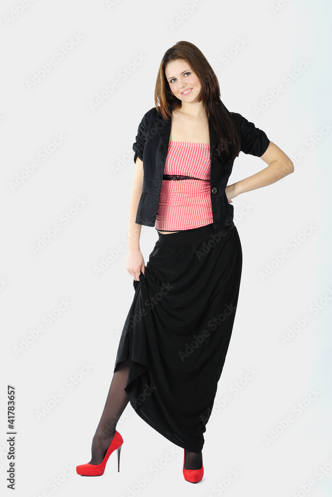 beautiful girl on white background beautiful girl on white background