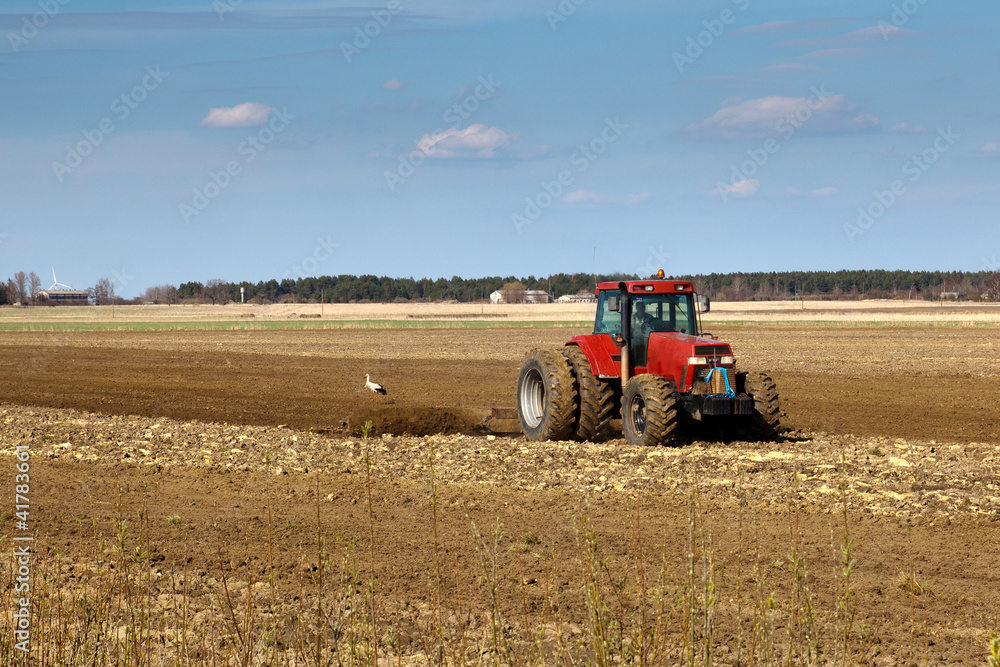 Obraz premium tractors working