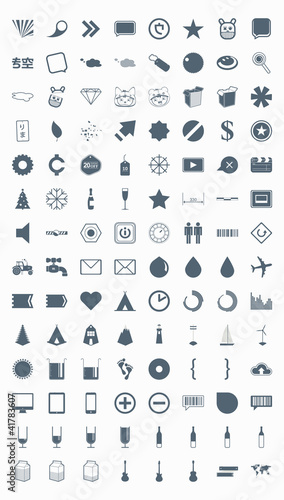set vector icons signs symbols and pictograms EPS10