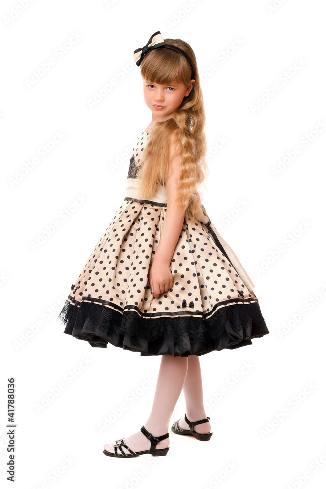 Attractive little girl in a dress Attractive little girl in a dress