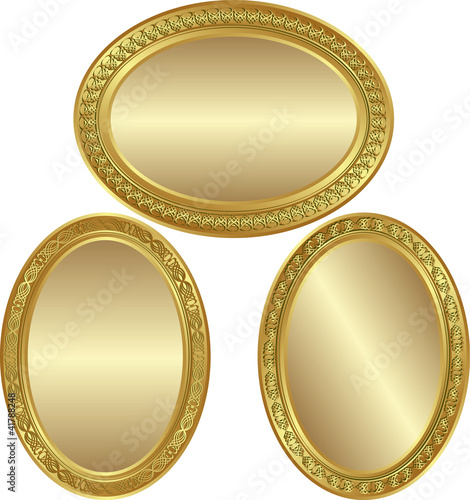 golden oval background