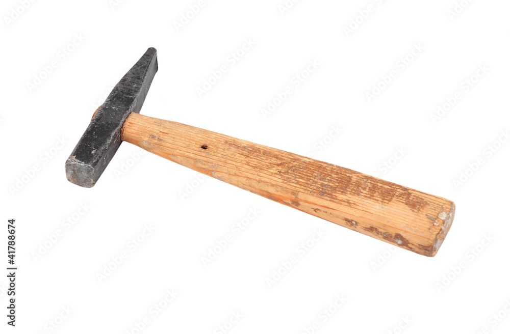 Small rusty hammer, isolated on white background Small rusty hammer, isolated on white background