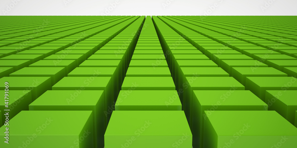 Naklejka premium Green Cubes