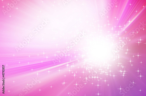 Sparkling stars on pink light background