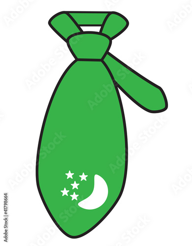 flag on necktie