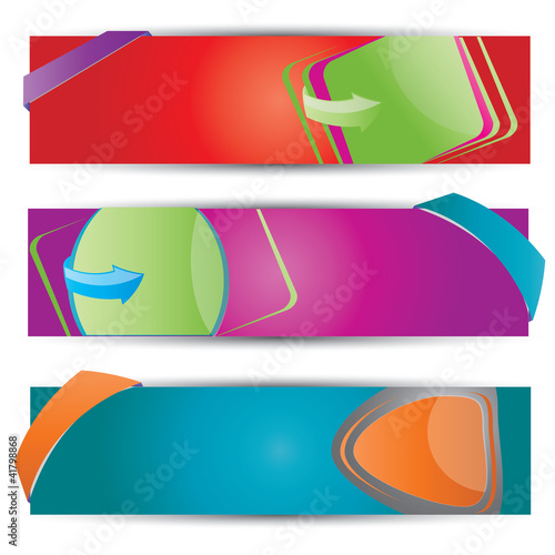 Vector Web2 website banner set