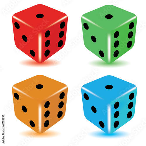 Vector color Isolated Dice set