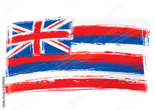 Grunge Hawaii flag