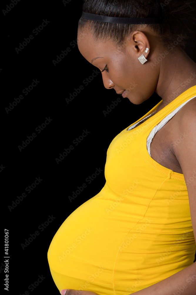 Pregnant African Woman Black Metisse Foto De Stock Adobe Stock