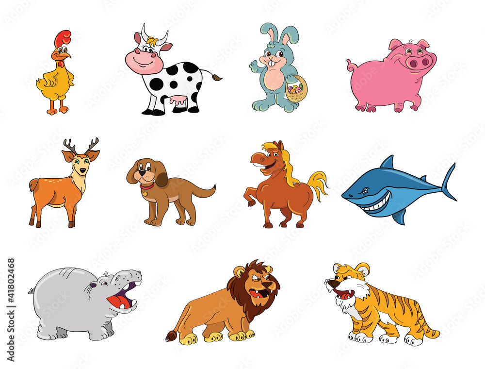 Obraz premium animals cute collection